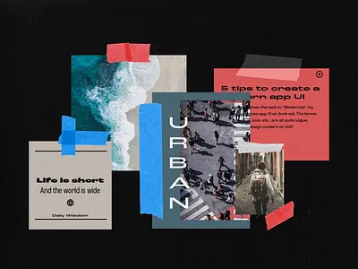 Paper Tapes - Moodboard design graphic design graphics moodboard paper tape ui