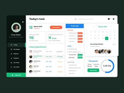 Dashboard Design For Task Management. app black friday dashboard dashboard design design designer graphic design homepage illustration insparation landing page minimal ui web application webapp webdesign webpage website website interface