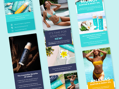 Email Designs /Cocosolis/ 2d bio brand branding colors design digital email figma graphic design marketing newsletter organic products ui visual design