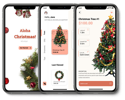 Christmas E-commerce UI design ecommerce merry christmas ui visuals xmas