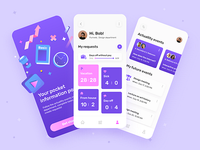 Information App for IT-companies appdesign corporate design design figma infodesign it company mobileapp techdesign ui uidesign ux uxdesign