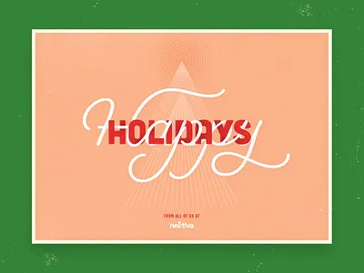 Happy Holidays Postcard christmas christmas tree geometric graphic design happy holidays holidays holidays card new year postcard print simple typography vector winter winter holidays x mas