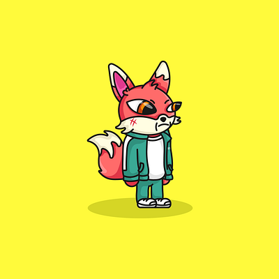 NFT Fox character design design fox fox design fox logo fox nft graphic design illustration logo logo design nft nft design squid game squid game character squid game fox squid game nft vector