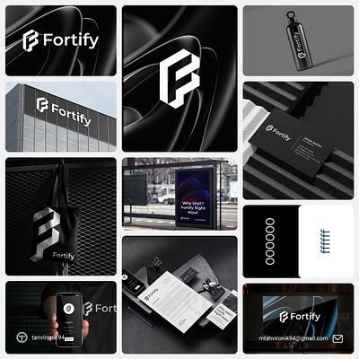 Fortify Brand Identity, Logo design, Tech logo. arrows brand identity branding business company creative design graphic design innovation letter f logo minimal negative space redesign software techno technology typography vector visual identity