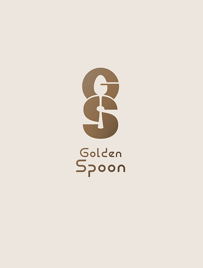 Golden Spoon branding catering gold golden logo spoon