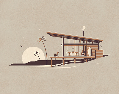 DKNG Cabin Series a frame architecture beach building cabin dan kuhlken design dkng dkng studios geodesic dome geometric illustration nathan goldman patch pin poster vector