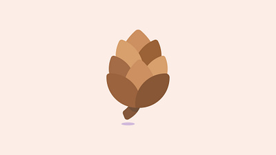 Pine cone flat design christmas daily flat flat design icon icône illustration pine cone