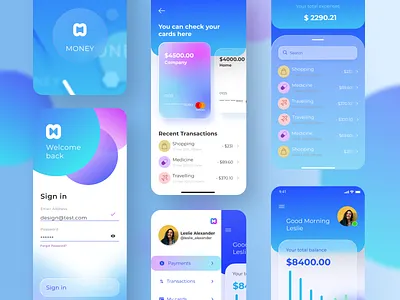 Money App UI app design app ui appdesign design figma glassmorphism modern ui productivity app trending ui ui ui design uiux utility app
