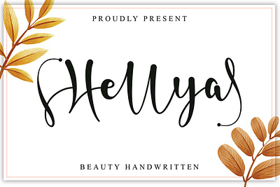 Hellya Handwritten Font Free Download design signature font wedding invitation