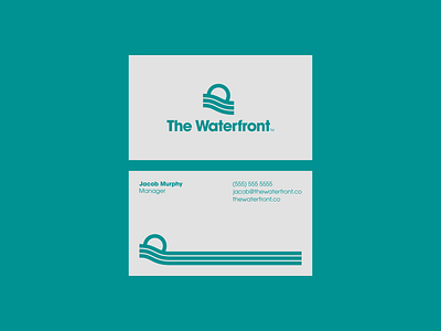 The Waterfront business card design brand brandidentity branding businesscard businesscarddesign clean design identity illustration illustrator logo logomark logotype mark minimal patterndesign timeless vector visualidentity visualsystem