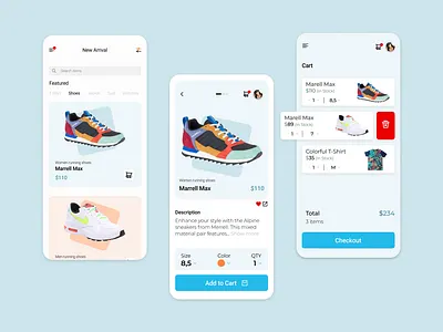 Online Store Mobile App app design branding design figma illustration mobile app mobile app design ui ui design ux web design web development webapp