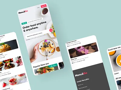 Food delivery portal adaptive app brand identity delivery design food interface mobile oder responses ui user experience design user interface design web