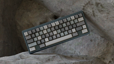 Camo blender keycaps mechanical keyboards render