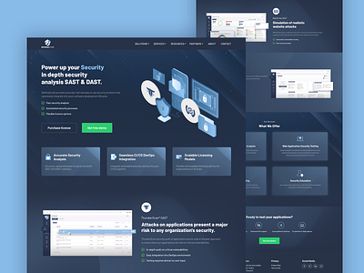 Web Security Landing Page dark dark mode design gradient gradients security ui ui design ux ux design