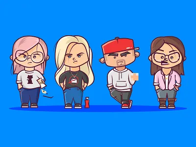 Marketing 4 Lyfe 2d cartoon character cute design flat ill illustration vector