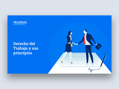 Online Class Presentation - Labour Law Course class course creative design e learning illustration online powerpoint teleduc template uc