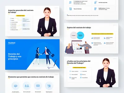 Online Class Slides - Labour Law Course class course creative design e learning law online powerpoint teleduc template uc