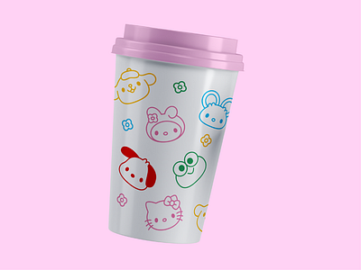 Sanrio Tumbler cricut hello kitty japanese kawaii keropi mockup pompompurin sanrio silhouette svg tumbler