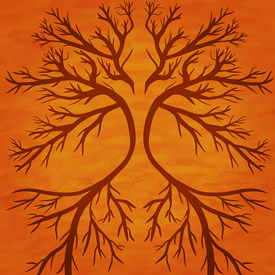 Grounded art artwork branches colorful digital art flourish graphic grounded procreate spread stay grounded tree venus visual warm woman