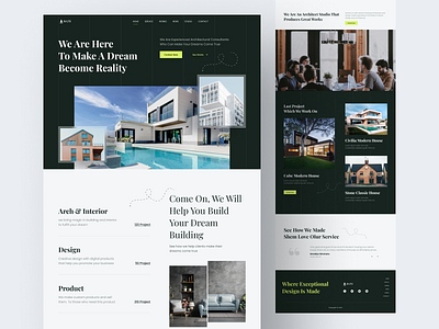 Archi | landing page Architecture studio agency architect architectural architecture architecture design art design graphic design home page interior architecture interior design landing landing page minimal property real estate ui ux web website