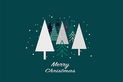 Christmas Postcard christmas tree design green illustration logo plant postcard ui vector