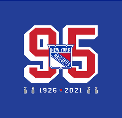 New York Rangers (95th Anniversary) 1926 95 brand design graphic design hockey ice identity logo new york nhl nyc rangers sports visual