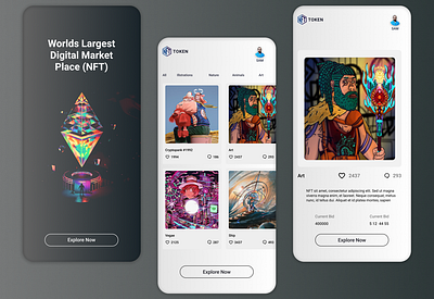 Market place website and App UI app design graphic design illustration