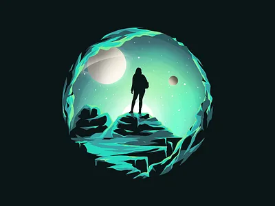 Cave Flat Illustration design illustration vector