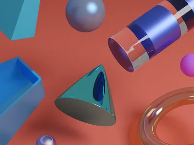 3D Shapes 3d 3ddesign 3dmodel 3dmodelling 3drender blender blender3d illustration material shapes