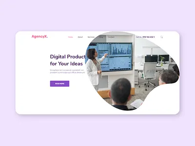 Agency Hero section animated banner design design concept design in 2d div hero intro concept single part ui ux web design website intro website trend