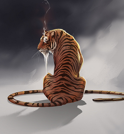 Fantasy tiger colorful art design fantasyart illustration photoshop tiger