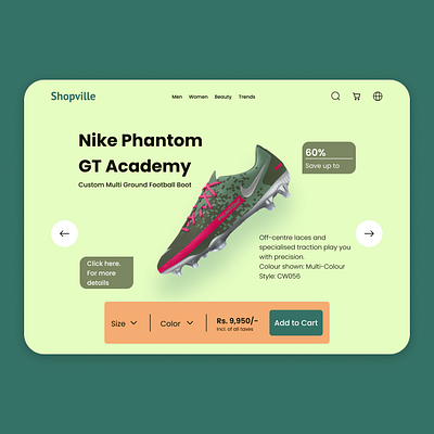 Shopville - Shopping Landing Page branding design figma ui ux
