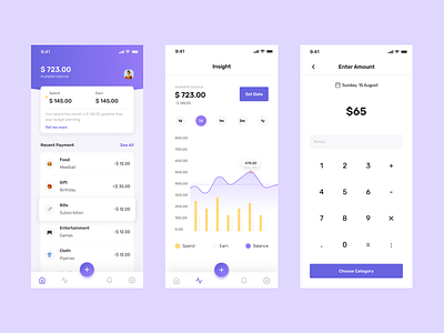 E-Wallet App app design mobile app money ui ux wallet