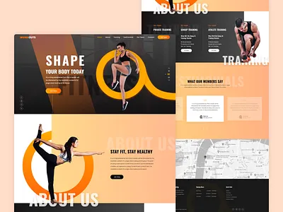 Workouts dating website design sports typography ui ux web ui website design workout