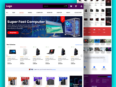 e-commerce landing page website Design branding business website computer store design design e commerce graphic design illustration landing page design mobile apps mobile store online shop design shop design ui ui design user interface ux ux design website desing