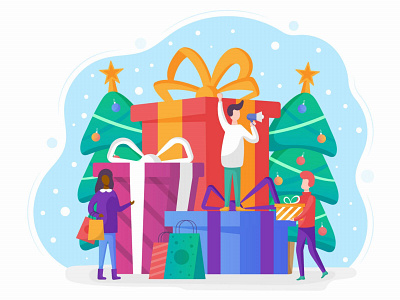 Сhristmas Sale Vector Colorful Free Illustration chirstmas chrismas chrismast design free freebie gift gifts graphics illustration present presents sale sales shop shopping trees vector xmas сhristmas