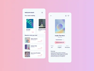 Online Library app design application business clean ui ecommerce interface design library mobile mobile app mobile app design nft online library popular reading ui ui design ui kit ux