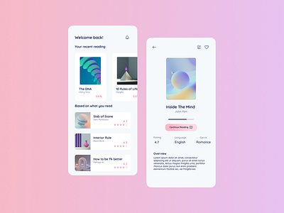 Online Library app design application business clean ui ecommerce interface design library mobile mobile app mobile app design nft online library popular reading ui ui design ui kit ux