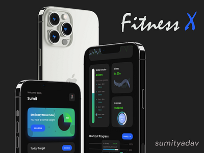 Fitness X #1 branding dark design illustration logo portfolio typography ui ux vector