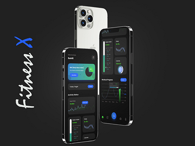 Fitness X #2 branding dark design illustration logo portfolio typography ui ux vector