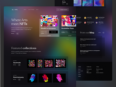 NFT Marketplace - Artify bitcoin cryptocurrency ethereum marketplace nft polkadot token webdesign