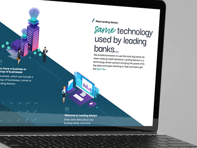 Lending Advisor Showcase animation design ui ux web design web showcase website
