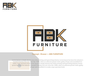 Drawer + ABK FURNITURE branding business logo creative logo drawer drawer logo drawer logo design drawer typography furniture furniture logo furniture logo design furniture typography logo logo design logodesign logomark logos typography typography logo unique logo visual identity