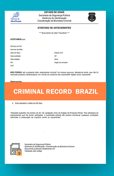 Criminal Record Brazil Template brazilian criminal record criminal record brazil criminal record brazil template