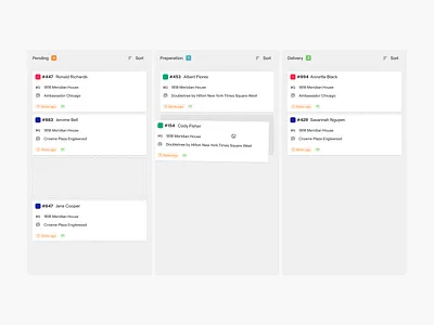 Orders Board board oms orders pos shopify ui ux uxui