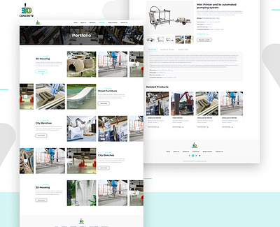 3D CONCRETE PRINTER - PRODUCT WEBSITE branding design figma graphic design printer ui uiux web design website design