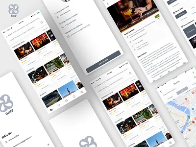 DIME - APPLICATION app design branding design illustration logo typography ui ui kit design ux vector
