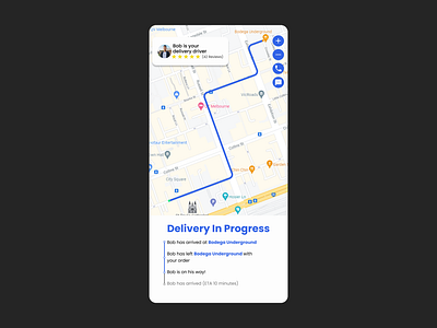 Daily UI 020 - Location Tracker daily ui daily ui 19 food tracking location tracker tracking app