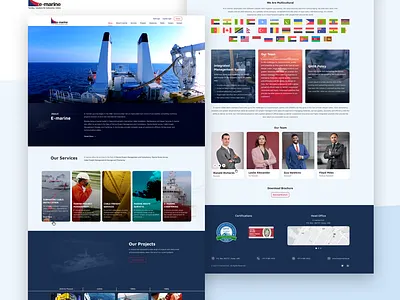 E-MARINE 3d animation app design branding design graphic design illustration logo motion graphics typography ui ui kit design ux vector