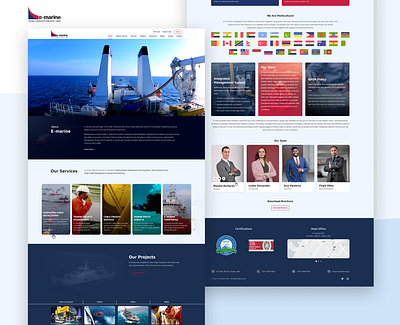 E-MARINE 3d animation app design branding design graphic design illustration logo motion graphics typography ui ui kit design ux vector